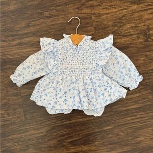 Cecil & Lou Floral Ruffle Baby Bloomer Set 3m